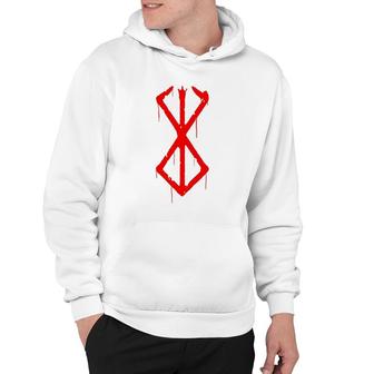 Berserker Rune - Norse Viking Warrior Bloody Symbol Hoodie - Thegiftio UK