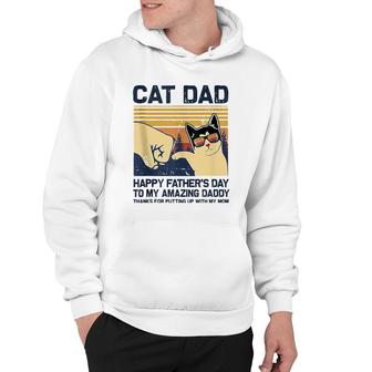 Best Cat Dad Ever Thanks For Putting Up With My Mom Hoodie - Seseable