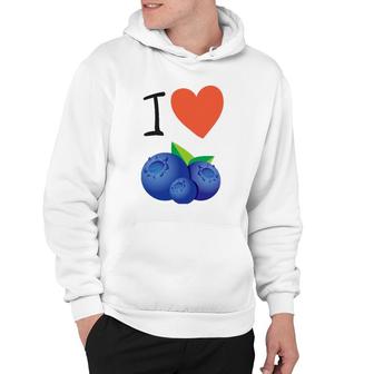 Blueberry I Love Blueberries Tee Hoodie | Mazezy