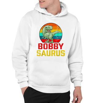 Bobby Saurus Family Reunion Last Name Team Funny Custom Hoodie - Seseable