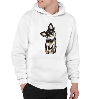 Cute Chihuahua Dog Illustration Chihuahua Owner Hoodie | Mazezy