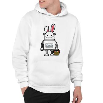 Cute Easter Robot Bunny Easter Day Hoodie | Mazezy