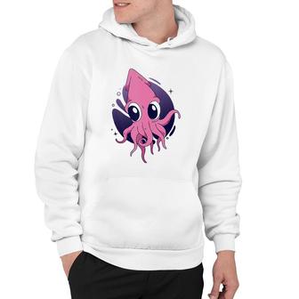 Cute Pink And Purple Squid Hoodie | Mazezy