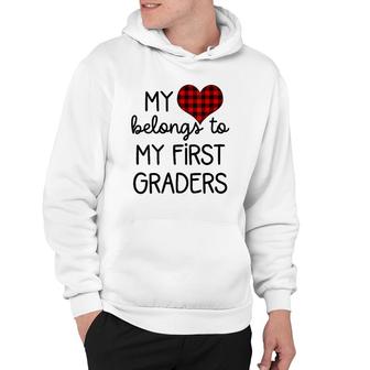 Cute Sweet Valentines Day Gift Idea For 1St Grade Teacher Hoodie - Seseable