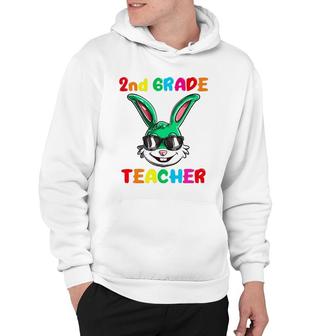 Easter Day Bunny 2Nd Grade Teacher Easter Rabbit Hoodie - Seseable