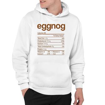 Eggnog Nutrition Facts Funny Thanksgiving Christmas Food Hoodie - Seseable