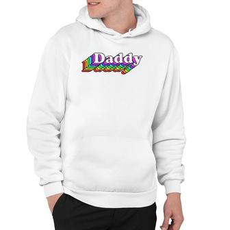Gay Daddy Bear Retro Style Lgbt Rainbow Lgbtq Pride Daddy Hoodie - Thegiftio UK