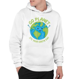 Go Planet Its Your Birthday Kawaii Cute Earth Day Boys Girls Hoodie - Seseable