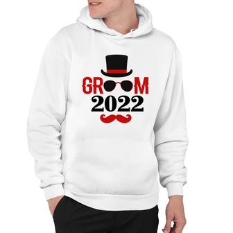 Groom 2022 Groom Bachelor Party Red Black Hoodie - Seseable