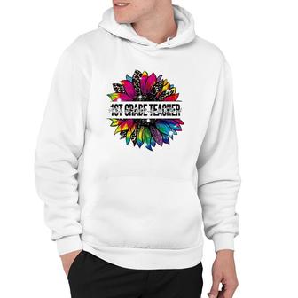 It Takes A Lot Of Sparkle To Be A 1St Grade Teacher Tie Dye Leopard Sunflower Hoodie - Seseable