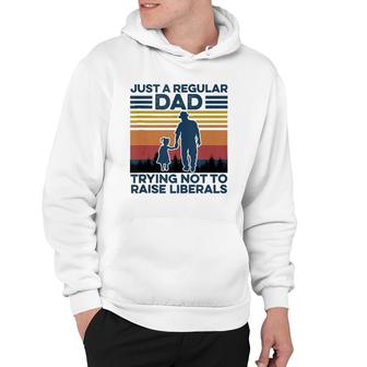 Just A Regular Dad Trying Not To Raise Liberals Fathers Day Hoodie | Seseable UK