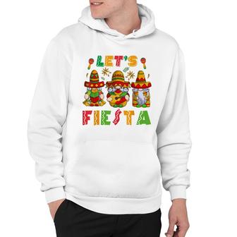 Lets Fiesta Cinco De Mayo Latin Gnomes Mexican Party Poncho Hoodie - Seseable