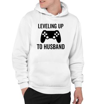 Leveling Up To Husband Engagement Groom Video Game Lover Hoodie - Seseable