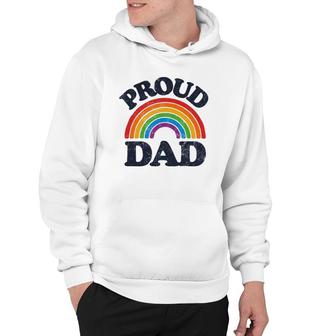 Lgbtq Proud Dad Gay Pride Lgbt Ally Rainbow Fathers Day Hoodie - Seseable