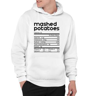 Mashed Potato Nutrition Facts Funny Thanksgiving Christmas Hoodie - Seseable