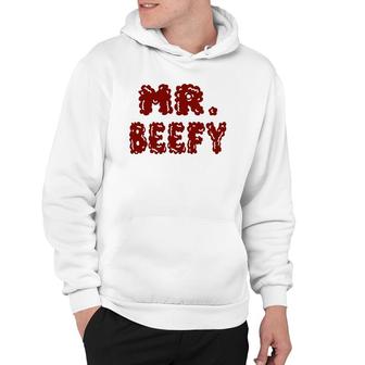 Mens Mr Beefy- Funny Graphic Art Hoodie | Mazezy