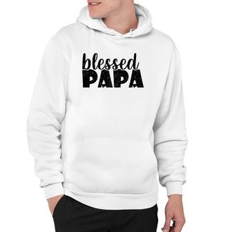 Mens Papa Grandpa Proud New Dad Blessed Papa Fathers Day Hoodie - Seseable