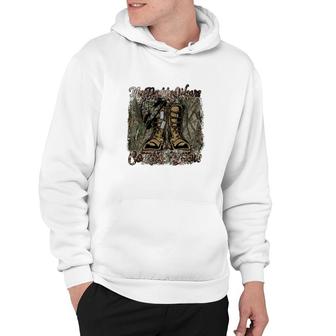 My Daddy Wears Combat Boots Hero Dad Father Hoodie - Seseable