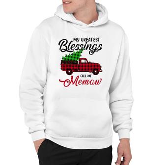 My Greatest Blessings Call Me Memaw Xmas Gifts Christmas Hoodie - Seseable