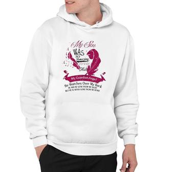 My Son Was So Amazing God Made Him My Guardian Angel Watches Over My Back My Sight Never Gone From My Heart Loss Son Pink Feather Flying Bird Hoodie - Seseable