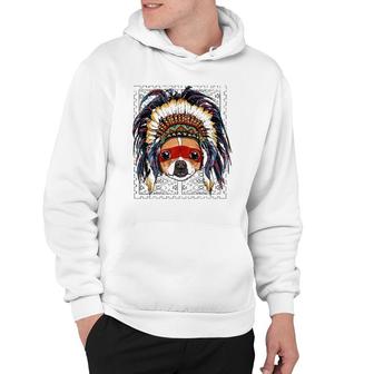 Native Indian Chihuahua Native American Indian Dog Lovers Hoodie | Mazezy