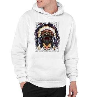 Native Indian Dachshund Native American Indian Dog Lovers Hoodie | Mazezy