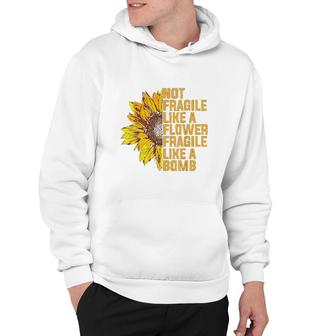 Not Fragile Like A Flower But A Bomb Sunflower Notorious Rbg Hoodie - Monsterry
