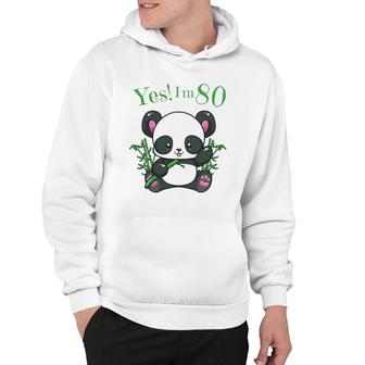 Panda 80Th Birthday Gift Birthday Outfit 80 Ver2 Hoodie | Mazezy