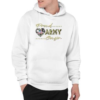 Proud Army Cousin Camo Us Flag Dog Tags Military Family Gift Hoodie - Seseable