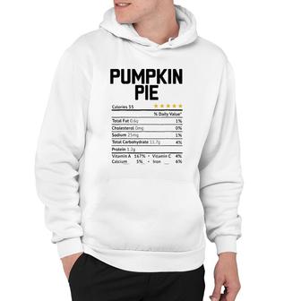 Pumpkin Pie Nutrition Facts 2021 Thanksgiving Christmas Food Hoodie - Seseable