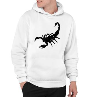 Scorpion Animal Distressed Vintage Look Silhouette Scorpio Hoodie | Mazezy