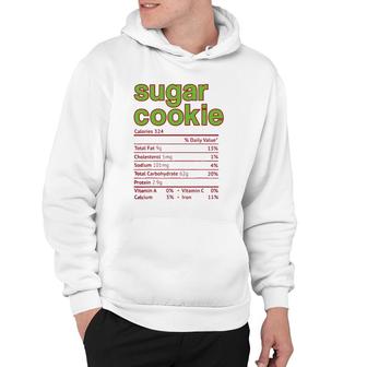 Thanksgiving Sugar Cookie Nutrition Facts Funny Christmas Hoodie - Seseable