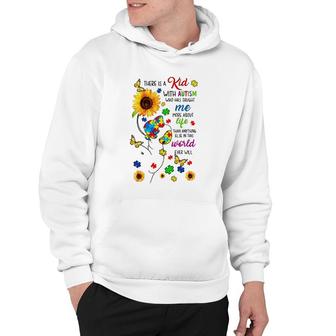 There Is A Kid With Autism Elephant Mom Autism Child Kids Hoodie - Thegiftio UK