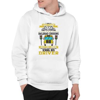 Traffic Stopping Railroad Crossing School Bus Driver Gift Hoodie - Seseable