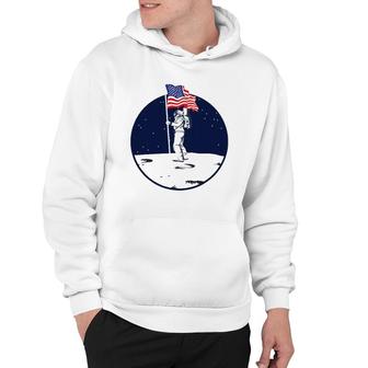 Us Flag Astronaut Independence Day 4Th Of July Party Hoodie - Seseable