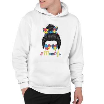 Womens Autistic Autism Awareness Mom Life Autism Mommy Tired V-Neck Hoodie | Mazezy
