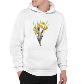 Womens Daffodils Flower Floral Spring Narcissi Flower Happy Easter Hoodie | Mazezy