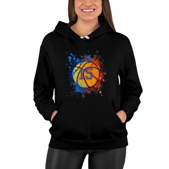 15 Years Old 15Th Birthday Basketball Gift For Boys Party Women Hoodie - Seseable