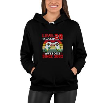 20Th Birthday Is Level 20 Inlocked Awesome Since 2002 Women Hoodie - Seseable