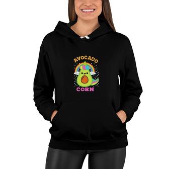 Avocado Corn With A Beautyful Smile Funny Avocado Women Hoodie - Seseable