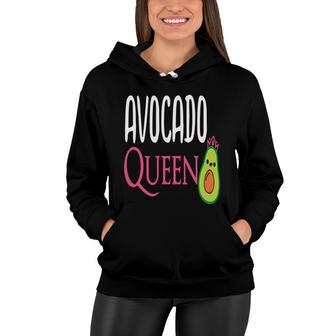 Avocado Queen Pinks Graphics Funny Avocado Women Hoodie - Seseable
