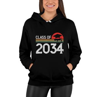 Back To School Vintage Class Of 2034 Grow With Me Graduation Women Hoodie - Seseable