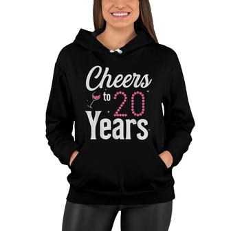 Cheers To 20 Years T 20Th Birthday Born In 2002 Women Hoodie - Seseable