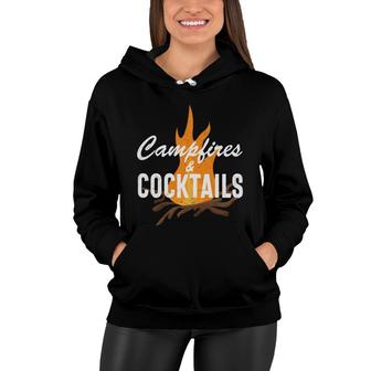 Chill Campfires And Cockails Relax Camping Life New Women Hoodie - Seseable