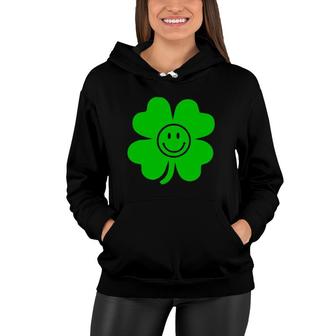Clover With Smile Funny Kids St Patricks Day Women Hoodie | Mazezy