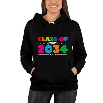 Colorful Class Of 2034 Grow With Me Graduation Women Hoodie - Seseable