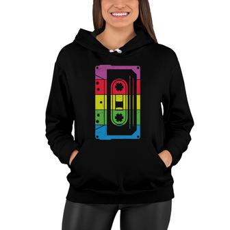 Colorful Music Mixtape 80S 90S Styles Best Gifts Women Hoodie - Seseable