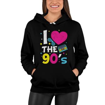 Cute Gift I Love The 90S Style Music Mixtape 80S 90S Styles Women Hoodie - Seseable