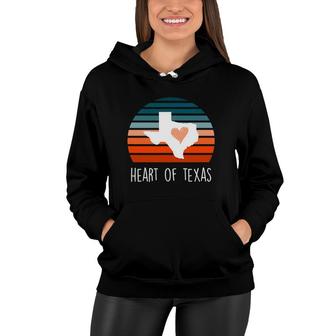 Cute Texas Girl Gift Heart Of Texas I Love Tx Womens Women Hoodie - Seseable