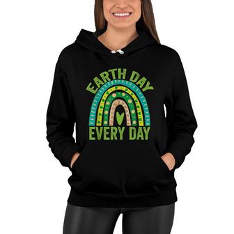 Earth Day Everyday Green Rainbow Earth Day Women Hoodie - Seseable